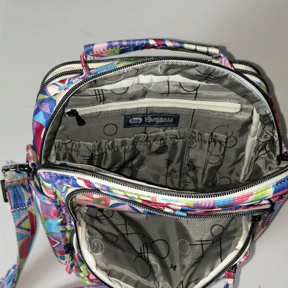 Lug Compass Crossbody Bag Disney Small World Multi NWT - Picture 7 of 12